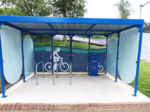 Solarcycle and Falco Launch Bike Shelters with 100% Renewable Energy E-Bike Charging